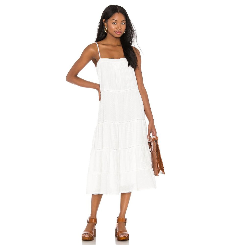 HEARTLOOM X REVOLVE Jilly Midi White Dress